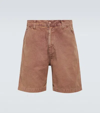 Notsonormal Cotton Canvas Shorts In Sangria