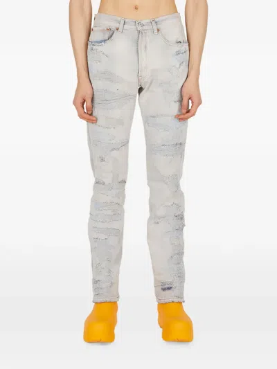 Notsonormal Distressed Five-pocket Jeans In Yellow
