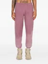 Notsonormal Faded Cotton Track Pants In Pink