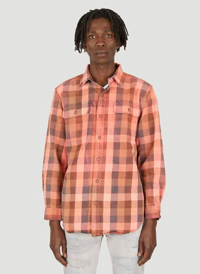 Notsonormal Glo Flannel Shirt In Orange
