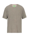 Notsonormal Man T-shirt Khaki Size Xl Cotton, Recycled Cotton In Beige