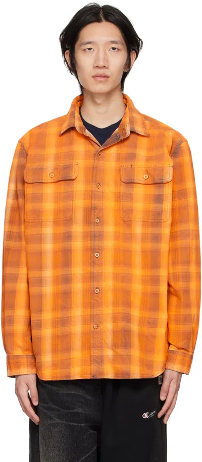 Notsonormal Orange Reflect Shirt In Washed Sun