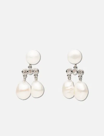 Notte Amelia Pearl Earrings In Metallic