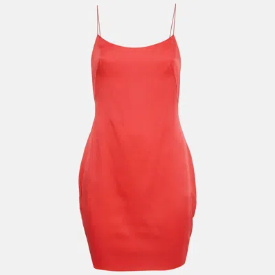 Pre-owned Notte By Marchesa Red Crepe Mini Dress S