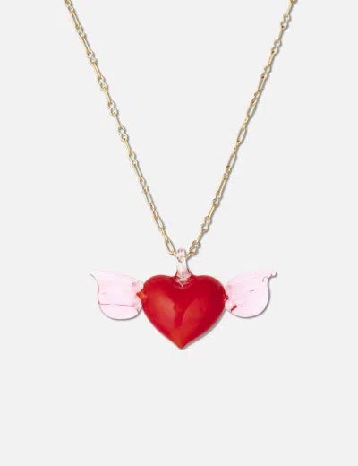 Notte Don't Break My Heart Necklace In Red