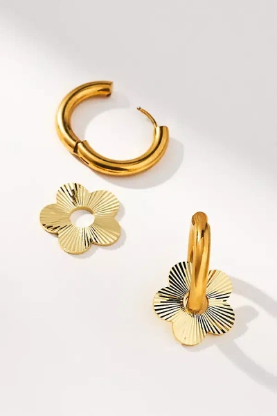 Notte Jewelry Bloom Bloom Huggie Hoop Earrings