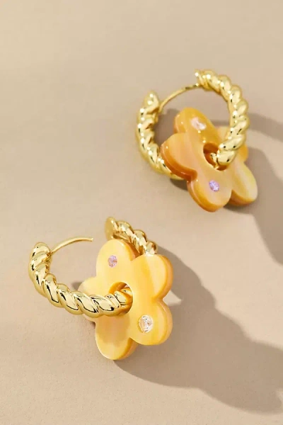 Notte Jewelry Lucky Bloom Glow Earrings In Gold