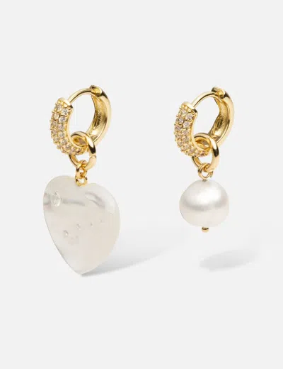 Notte Love At First Sight Pearly Earrings In Gold