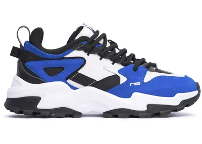 Pre-owned Notwoways Men's  M1 Blueprint Sneakers In Dazzling Blue/black Beauty/pure White