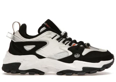 Pre-owned Notwoways Men's  Syzygy Sneakers In Pure White/onyx Black/ Orange In Multi