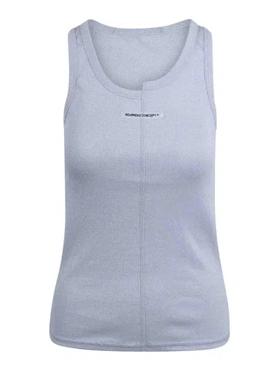 Noumeno Concept Top Tank Top With Logo In Brown