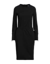 Noumeno Concept Woman Midi Dress Black Size M Cotton, Elastane In Black
