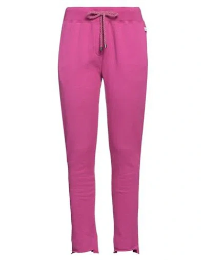 Noumeno Concept Woman Pants Mauve Size L Cotton In Pink