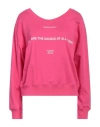 Noumeno Concept Woman Sweatshirt Fuchsia Size S Cotton, Elastane In Pink