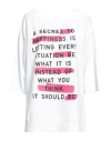 Noumeno Concept Woman Sweatshirt White Size S Cotton, Elastane In White