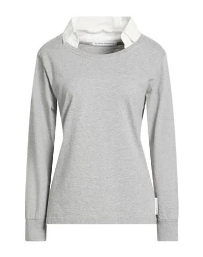 Noumeno Concept Woman Top Grey Size S Cotton In Gray