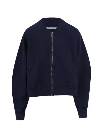 Noumeno Concetp Logo-patch Bomber Jacket In Blue