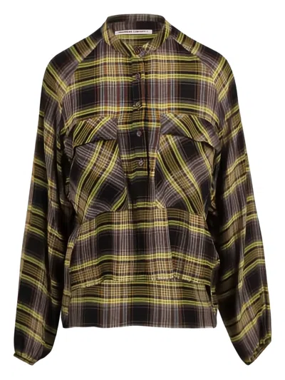 Noumeno Concetp Plaid Pocket Shirt In Multi