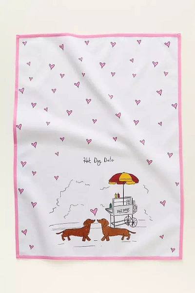 Noun New York Hot Dog Date Tea Towel