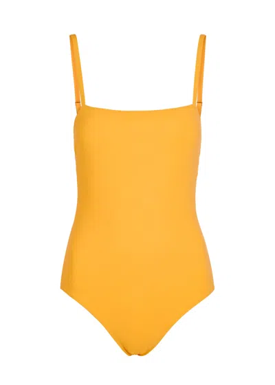 Nounou Anita Square-neck Swimsuit In Yellow