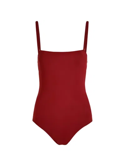 Nounou Anita Square-neck Swimsuit In Red
