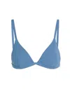 Nounou Coco Triangle Bikini Top In Blue