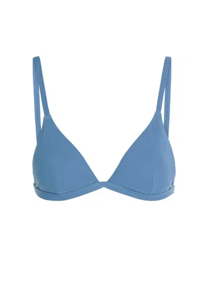 Nounou Coco Triangle Bikini Top In Blue