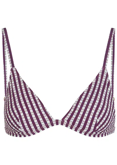 Nounou Coco Triangle Bikini Top In Purple