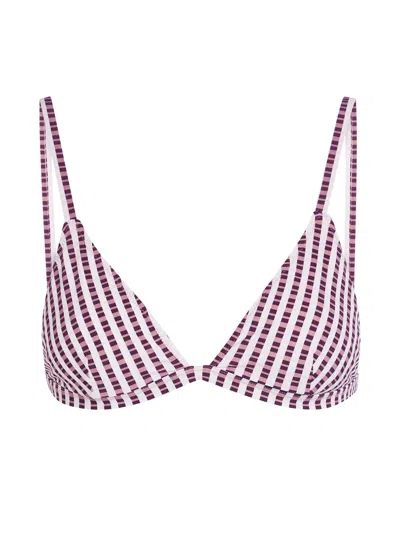 Nounou Coco Triangle Bikini Top In White