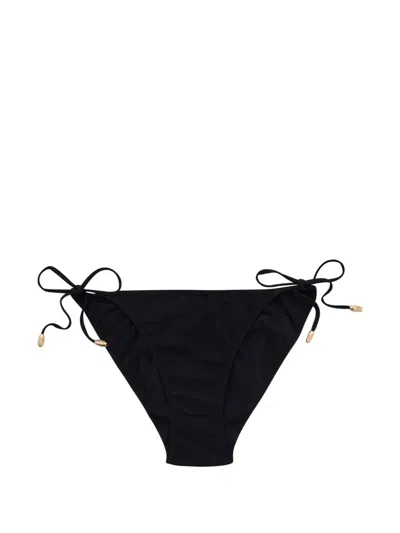 Nounou Elfie Tie-side Bikini Bottoms In Black