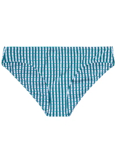 Nounou Missy Gingham Bikini Briefs In Blue