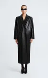 Nour Hammour Alba Lambkin Leather Trench In Black