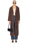 Nour Hammour Althea Jacket In Mocha Suede