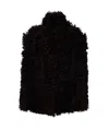 Nour Hammour Amara Shearling Coat In Black