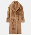 Nour Hammour Anaïs Shearling Coat In Brown