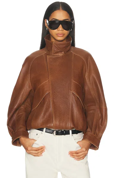Nour Hammour Ariste Jacket In Brown