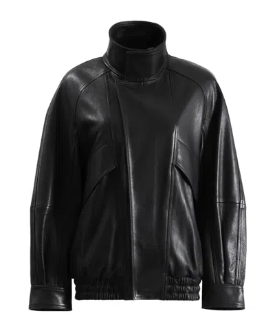Nour Hammour Ariste Leather Jacket In Black