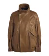 Nour Hammour Ariste Leather Jacket In Brown