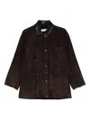 Nour Hammour Brown Bam Suede Jacket In Brown