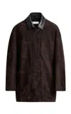 Nour Hammour Barn Lambskin Leather Jacket In Brown