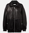 Nour Hammour Beck Leather Bomber Jacket In Black
