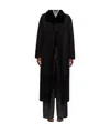 Nour Hammour Merinos Oversized Shearling Coat In Black