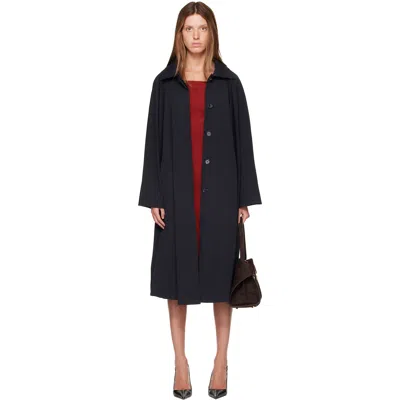 Nour Hammour Black Jane Cotton Swing Coat