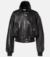 Nour Hammour Briar Leather Bomber Jacket In Black