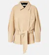Nour Hammour Buffy Leather Jacket In Neutral