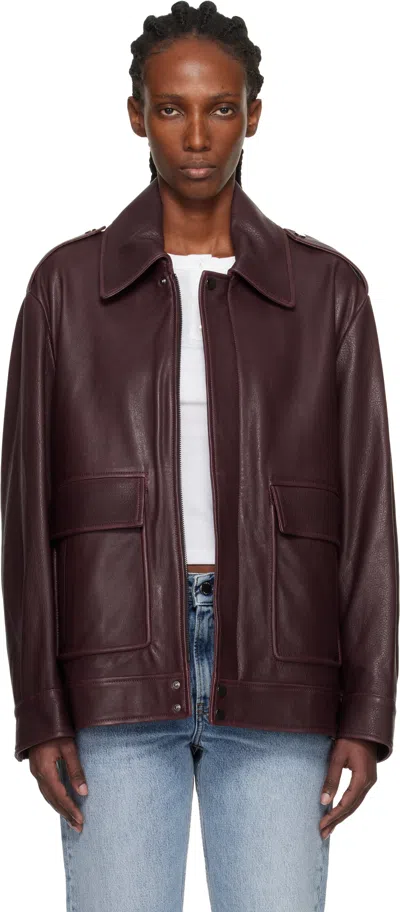 Nour Hammour Burgundy Drey 'the It Girl' Jacket