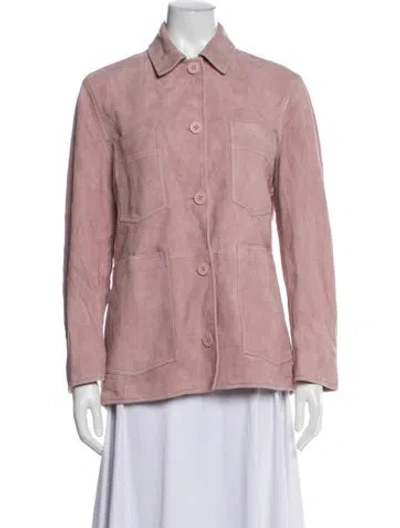 Pre-owned Nour Hammour Calfskin Jacket In Pink