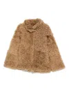 Nour Hammour Carolyn Shearling Coat In Brown