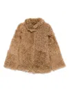 Nour Hammour Carolyn Shearling Coat In Brown