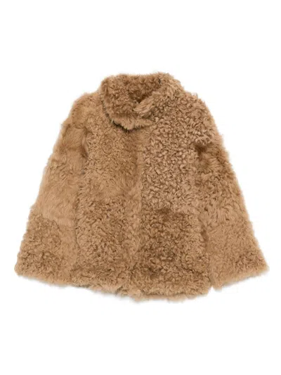Nour Hammour Carolyn Faux Fur Coat In Brown